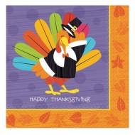 Happy Thanksgiving Fun Turkey Paper Napkin